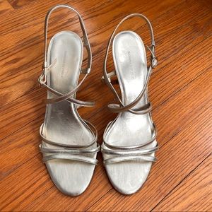 Banana Republic gold strappy heels